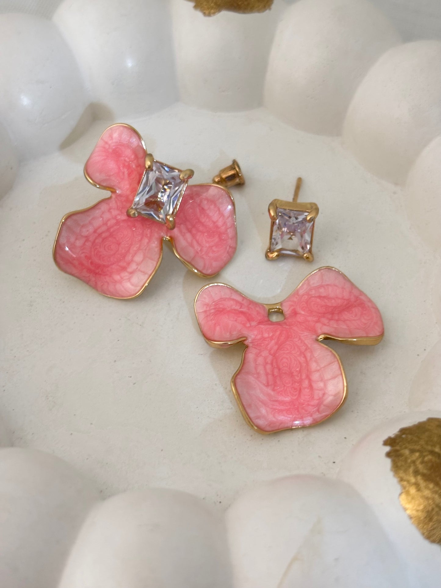 Orelle Zircon Two in One | Anti-Tarnish Enamel Studs