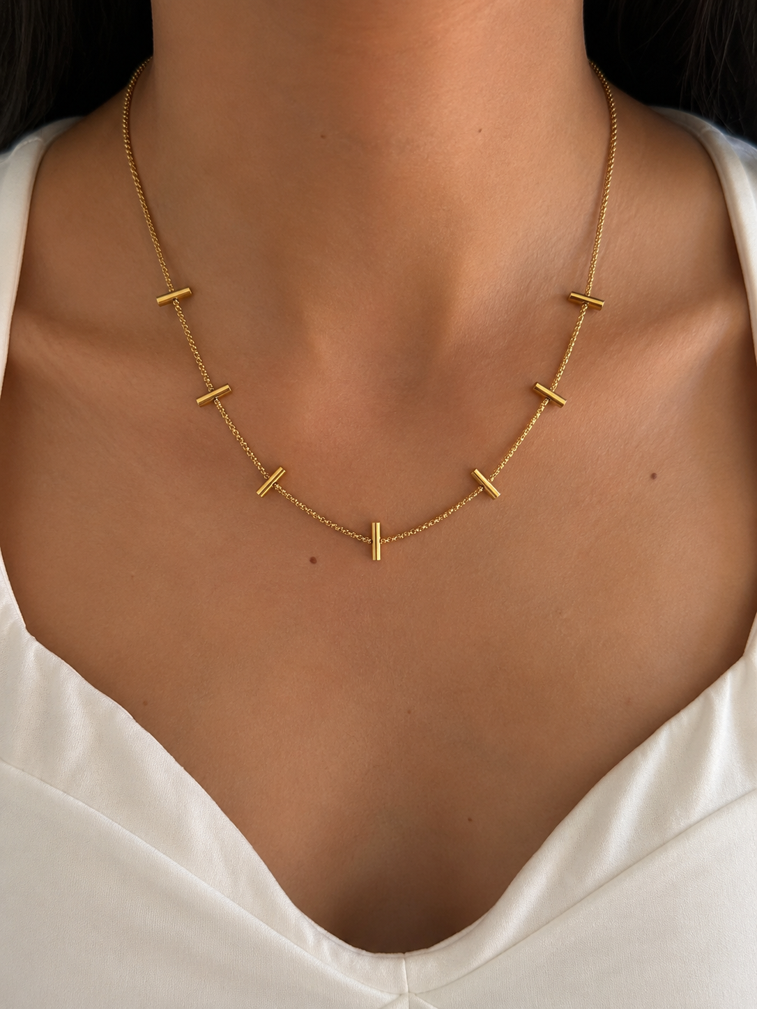 Noma Gold Plated Station Necklace