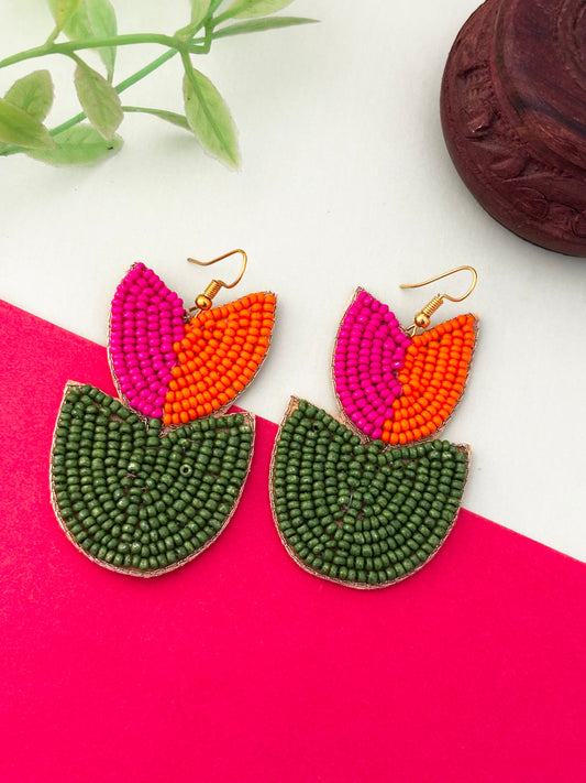 Boho Tulip Handmade Earrings
