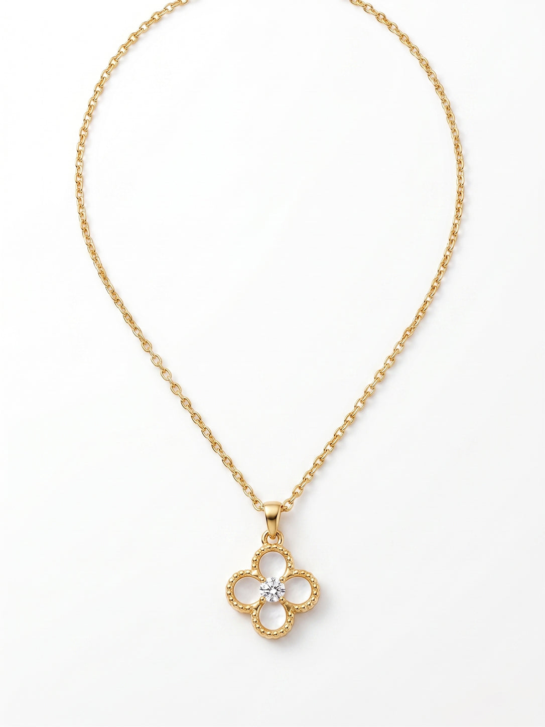 Reversible Flower-Clover Pendant Chain