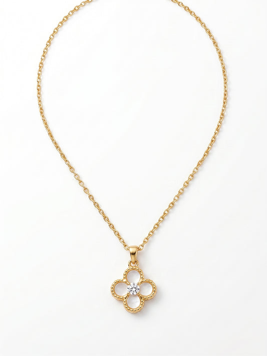 Reversible Flower-Clover Pendant Chain