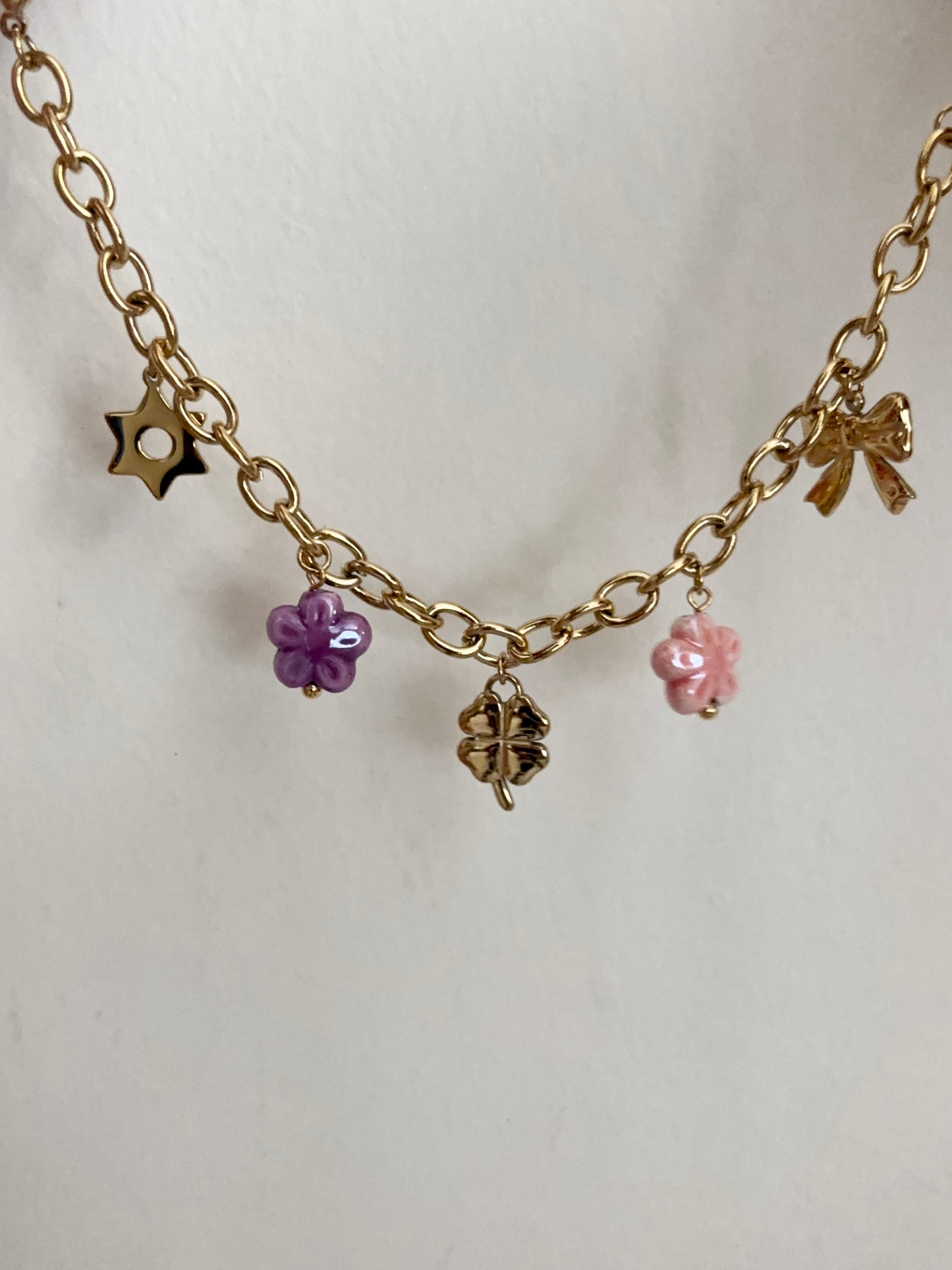 18kt Gold Plated Pastel Luck Charms Bracelet