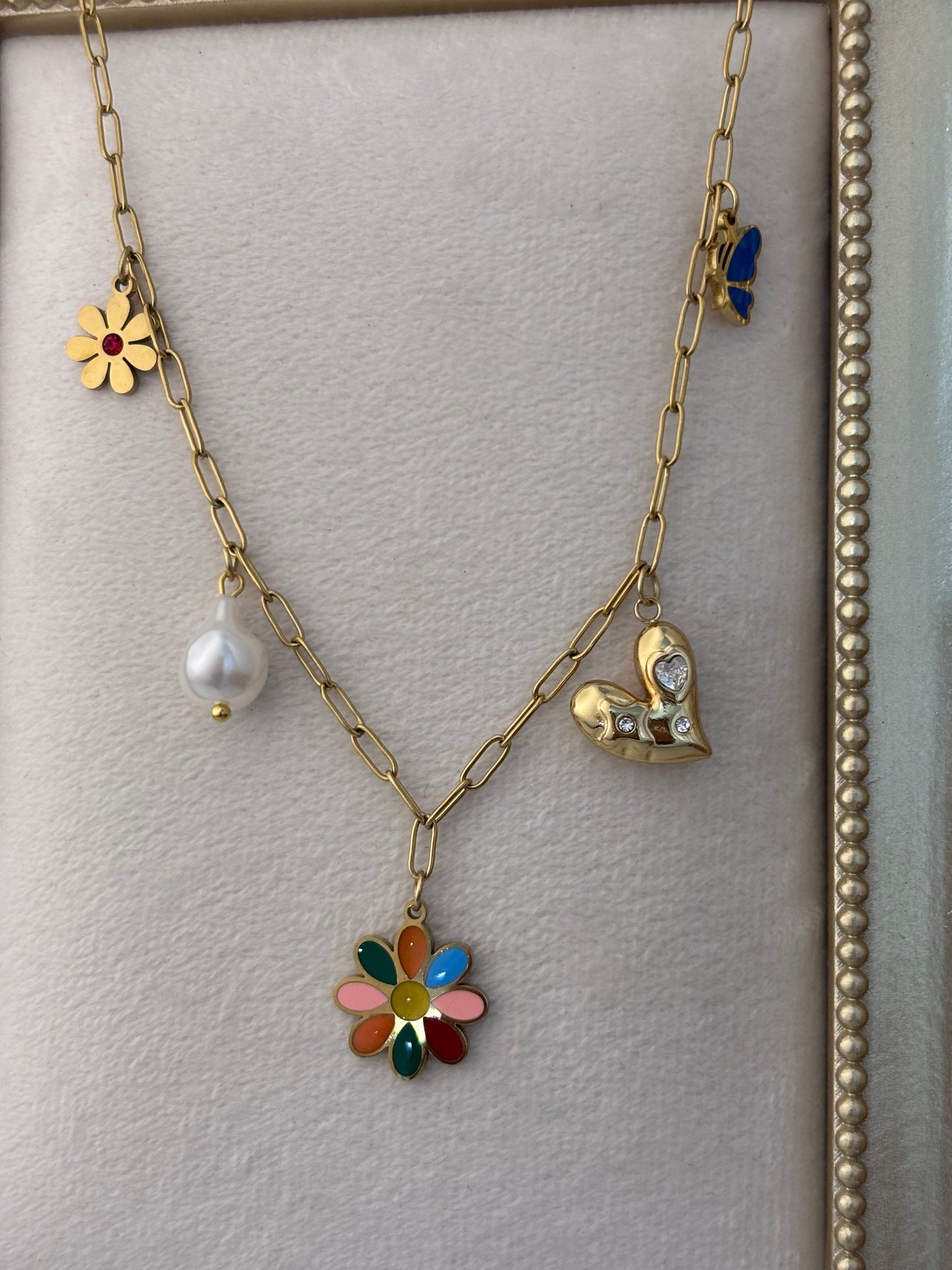 Secret Garden Charms Necklace | 18k Gold Plated