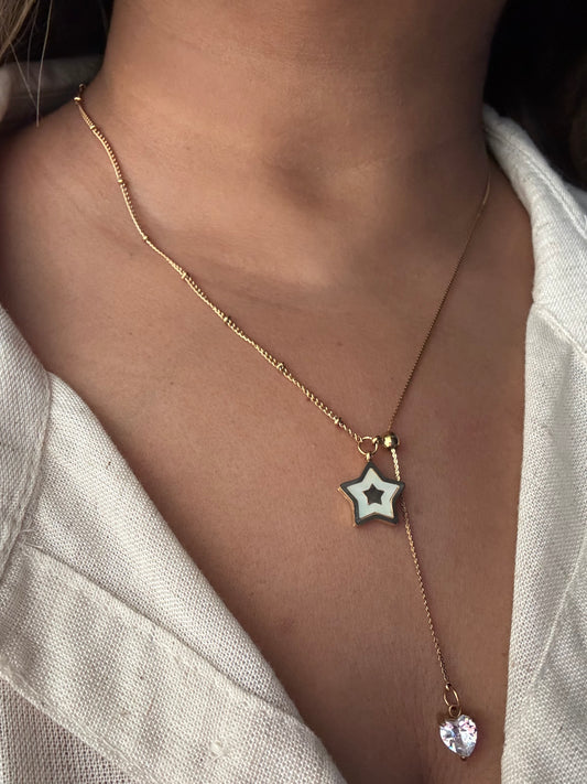 Twinkling Love Lariat Necklace