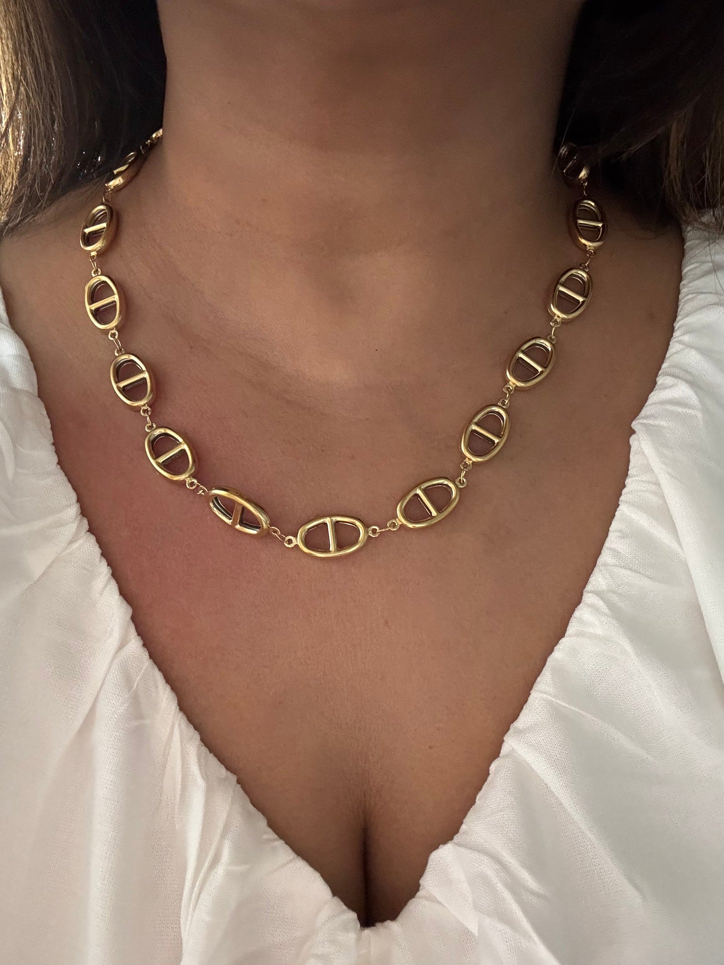 Golden Link Muse Necklace | Light weight & Anti Tarnish