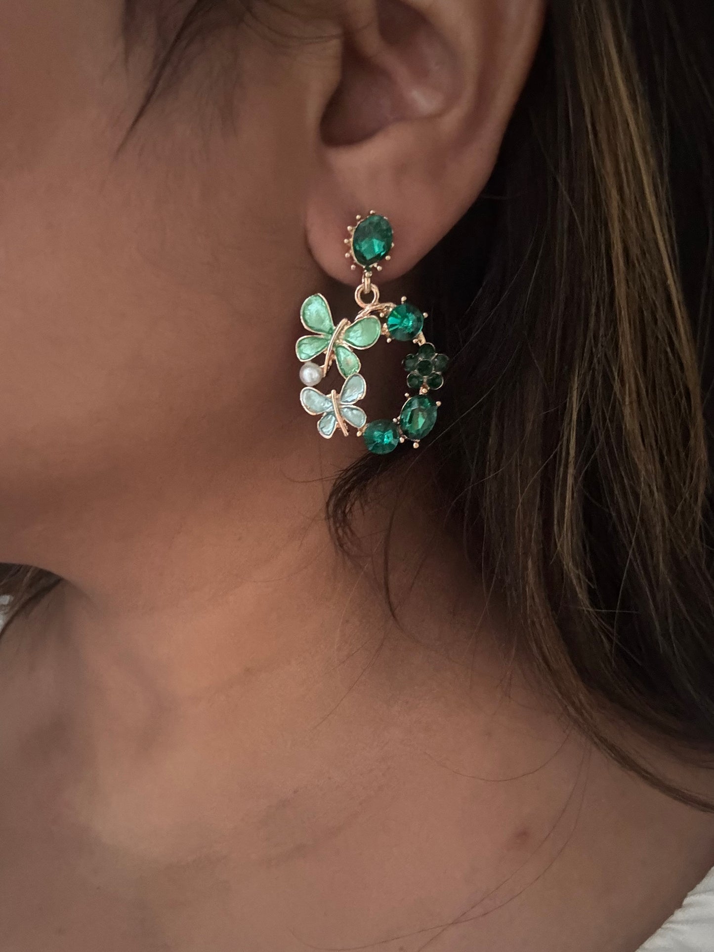 Forest Muse Crystal Drops - Gold Plated