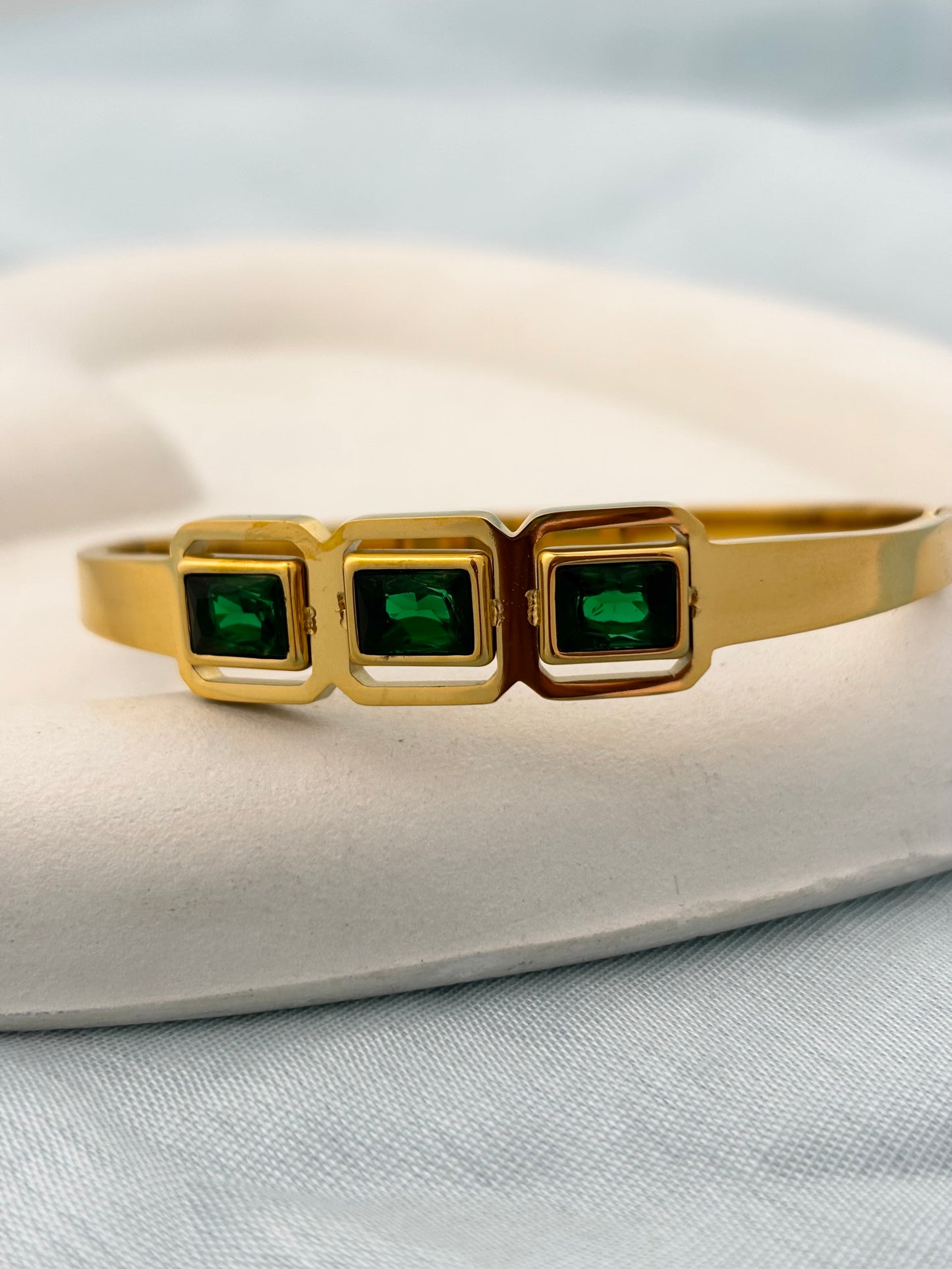 Ember Jade Bangle Bracelet