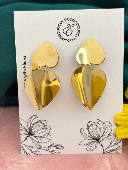 Luxe Double Heart Earring