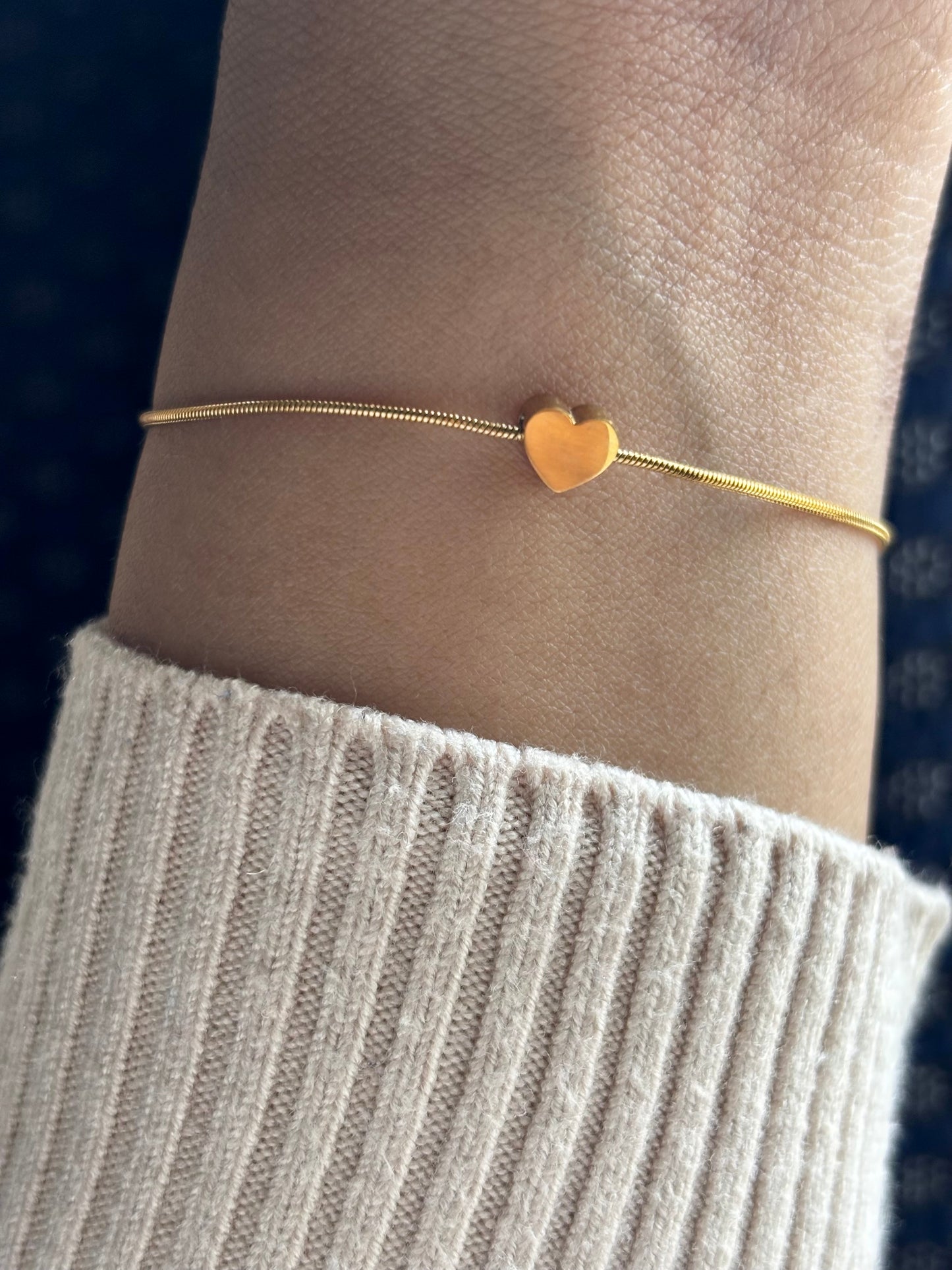 Heart Whisper Minimalist Bracelet | Anti Tarnish Gold Plated