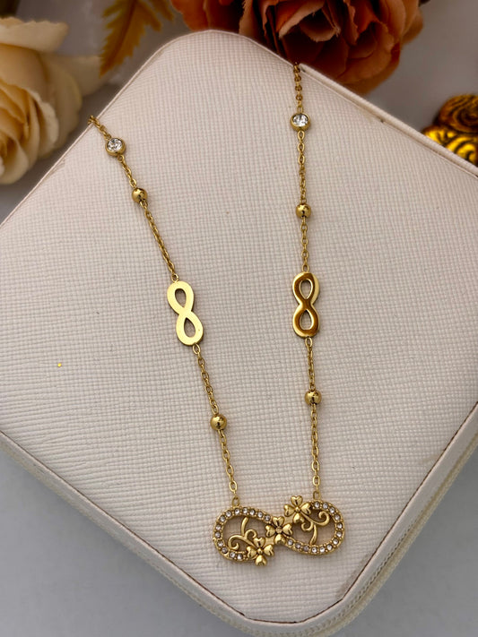 Infinity Whisper Gold Necklace | Anti Tarnish Gold Plated