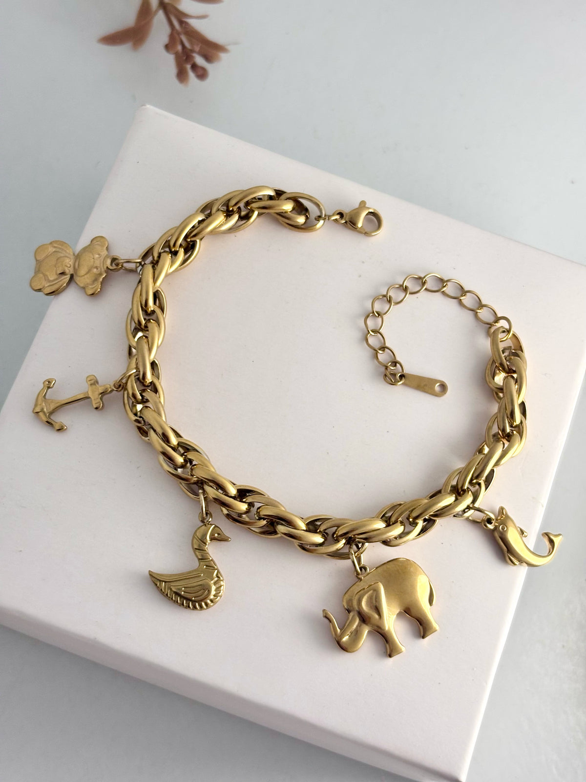 Fortune Charms Bracelet | 18k Gold Plated