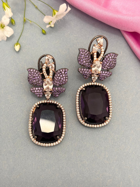 Enchanted Amethyst Wings Danglers