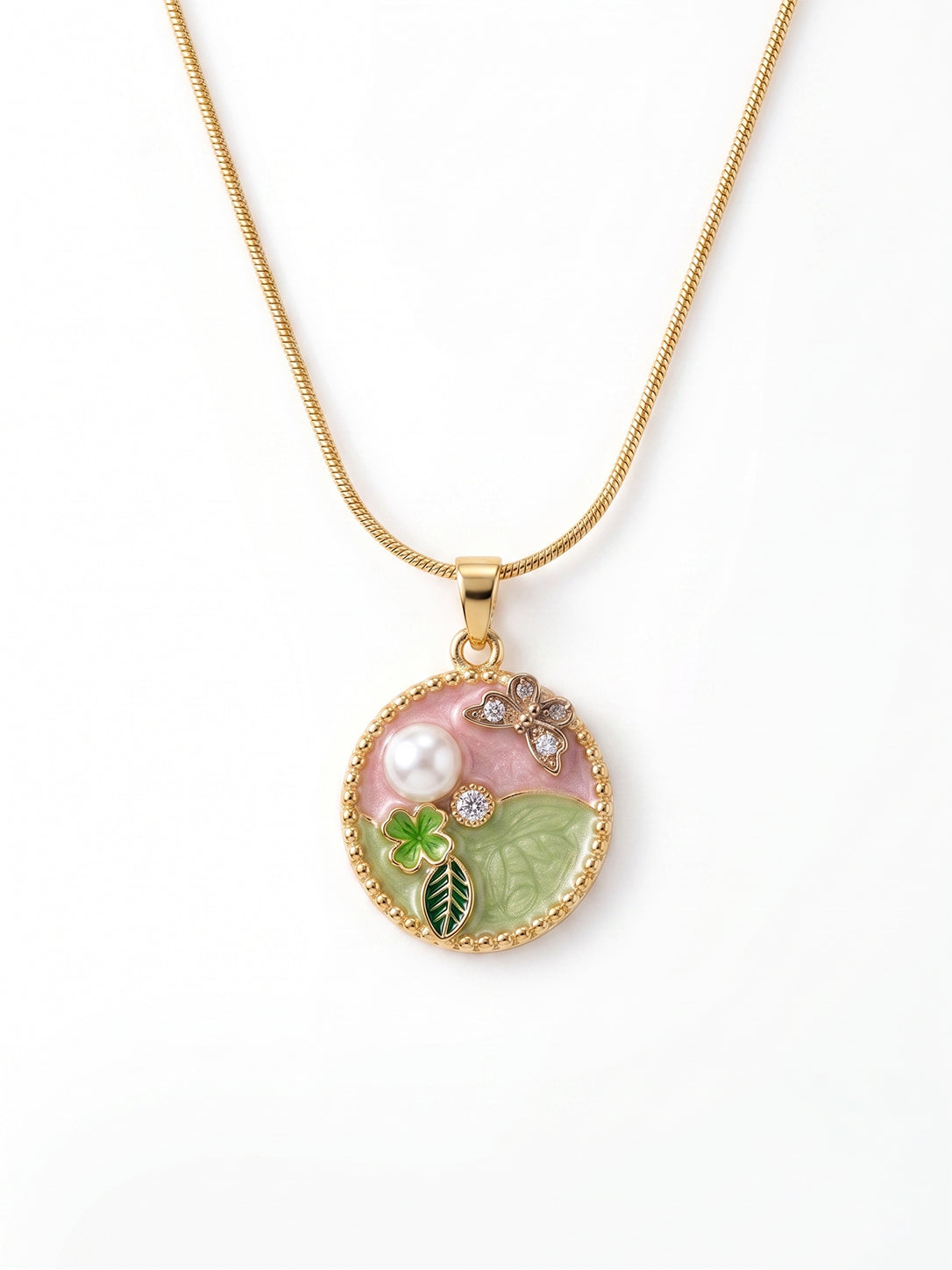 Vintage Pearl Gold Necklace