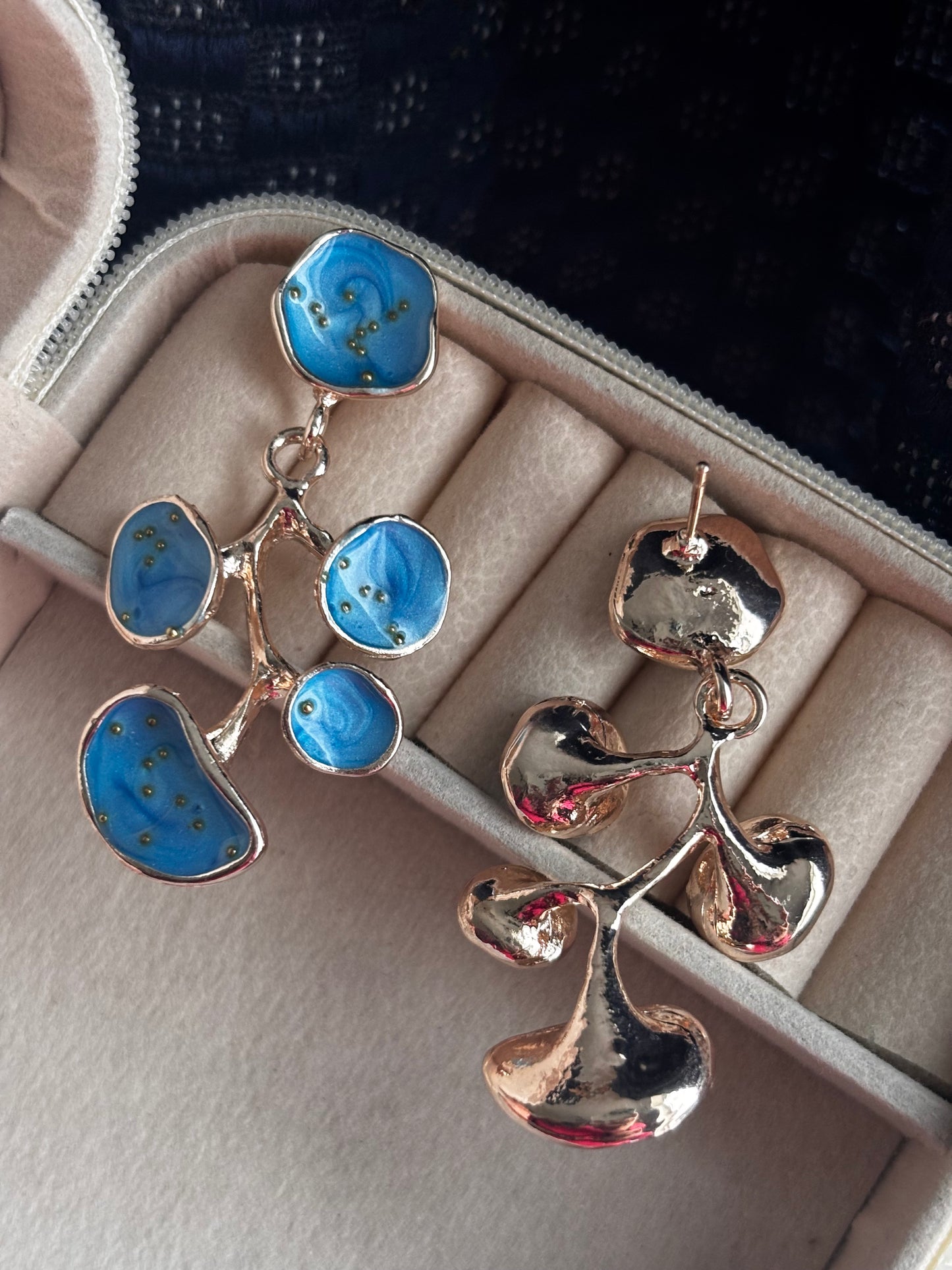 Coral edit ~ Set of 4 Enamel Earrings | Anti Tarnish Gold Plated