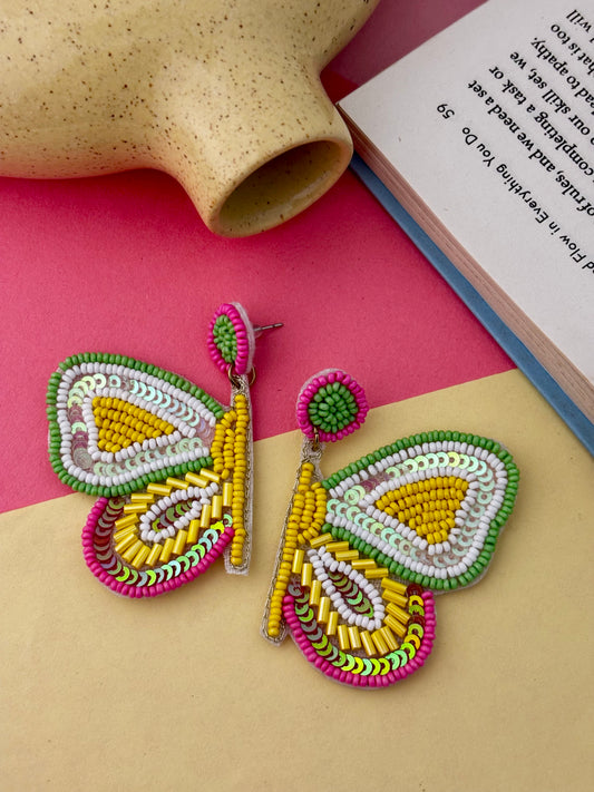 Papillon Neon Butterfly Handmade Earrings
