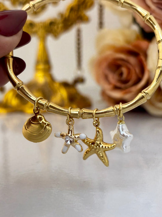 Beachy Bamboo Kada Bracelet | Anti Tarnish