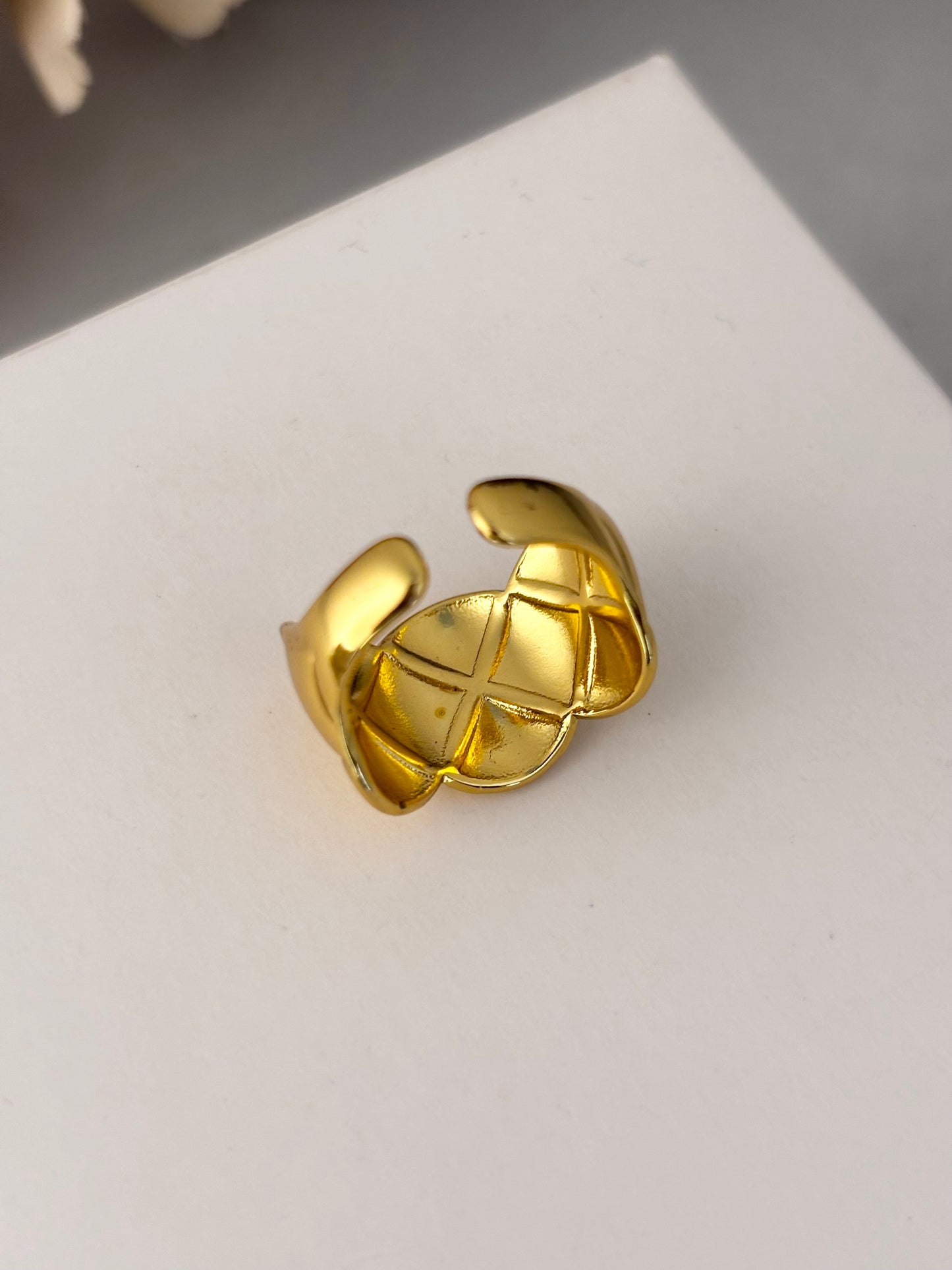 Golden Whisper Statement Ring