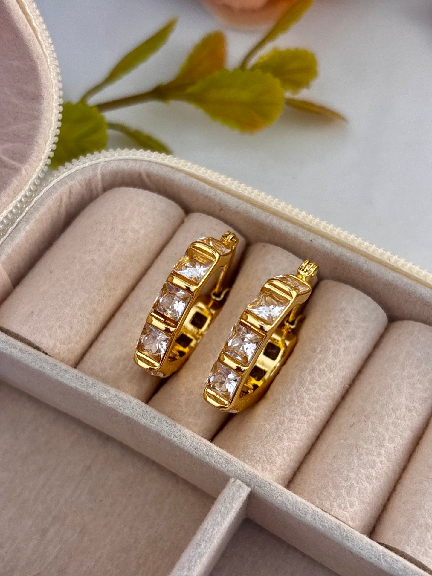 Glowbite Gold Huggie Hoop Earrings