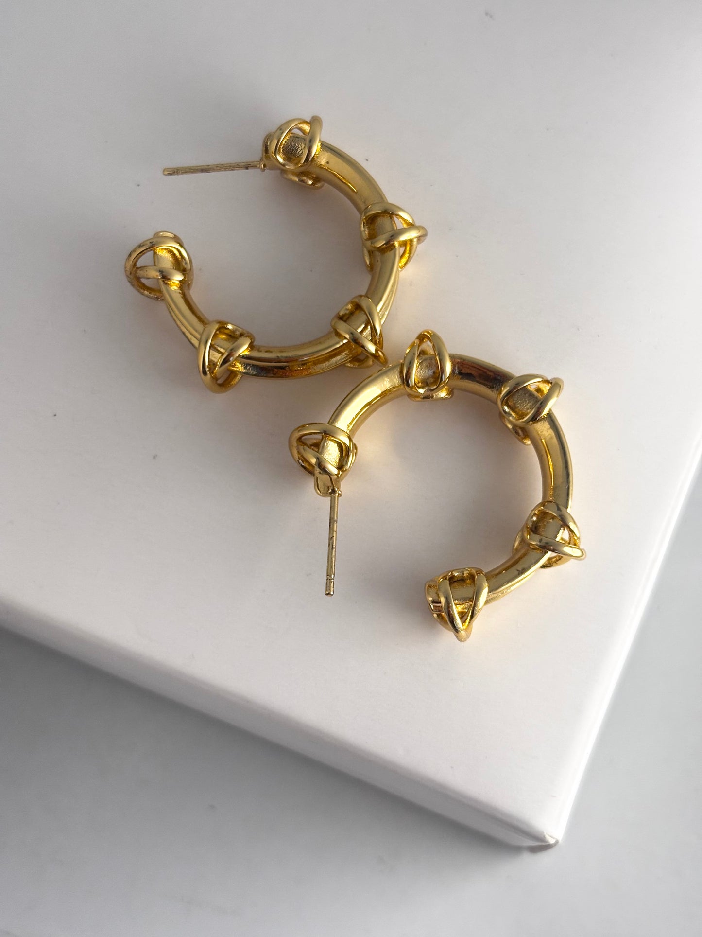 Classic Knot Hoops | 18k Gold Plated