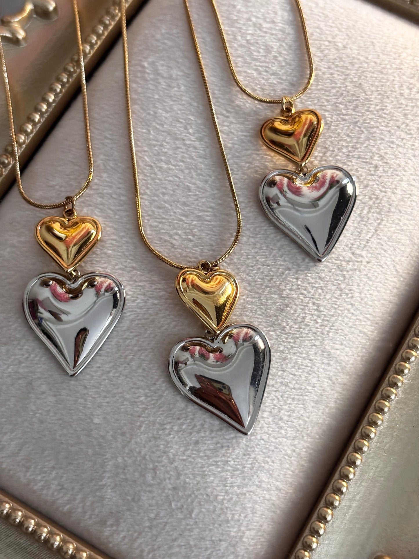Dual Tone Love Necklace