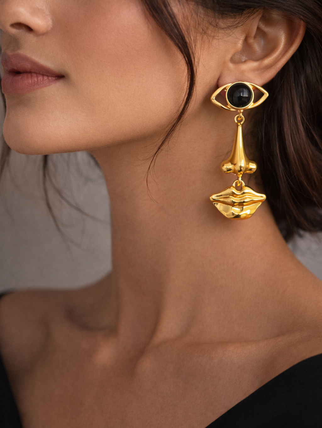 Nazar Palat | Statement Earrings  + Necklace Set | 18kt Gold Plated