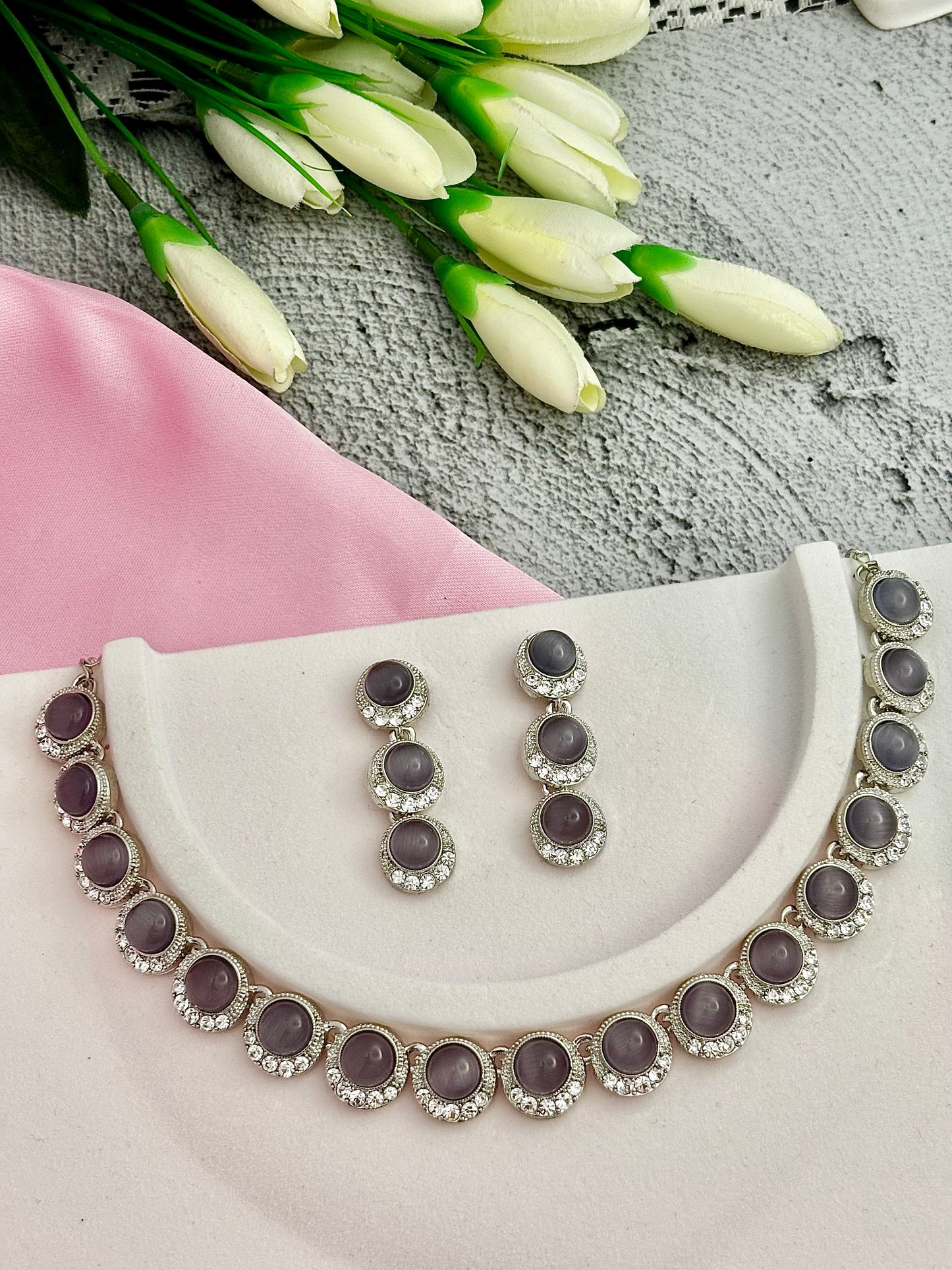 Nora Necklace Set (Lavender)