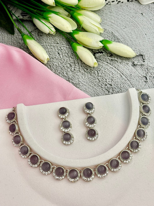 Nora Necklace Set (Lavender)