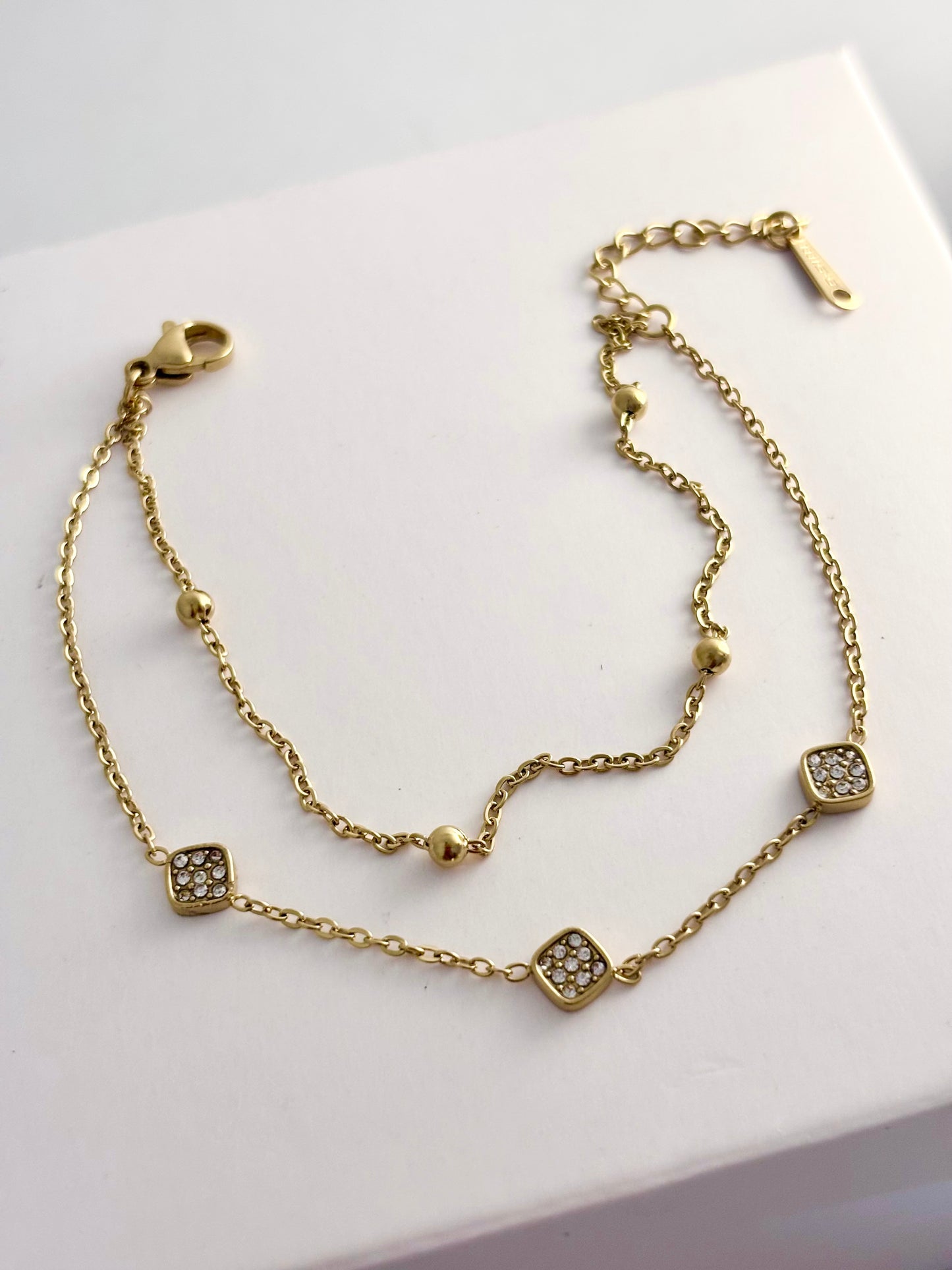 Golden Trail Double Layered Bracelet | 18k Gold Plated