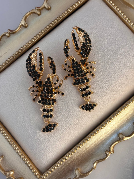 Lobster Bling Statement Earrings