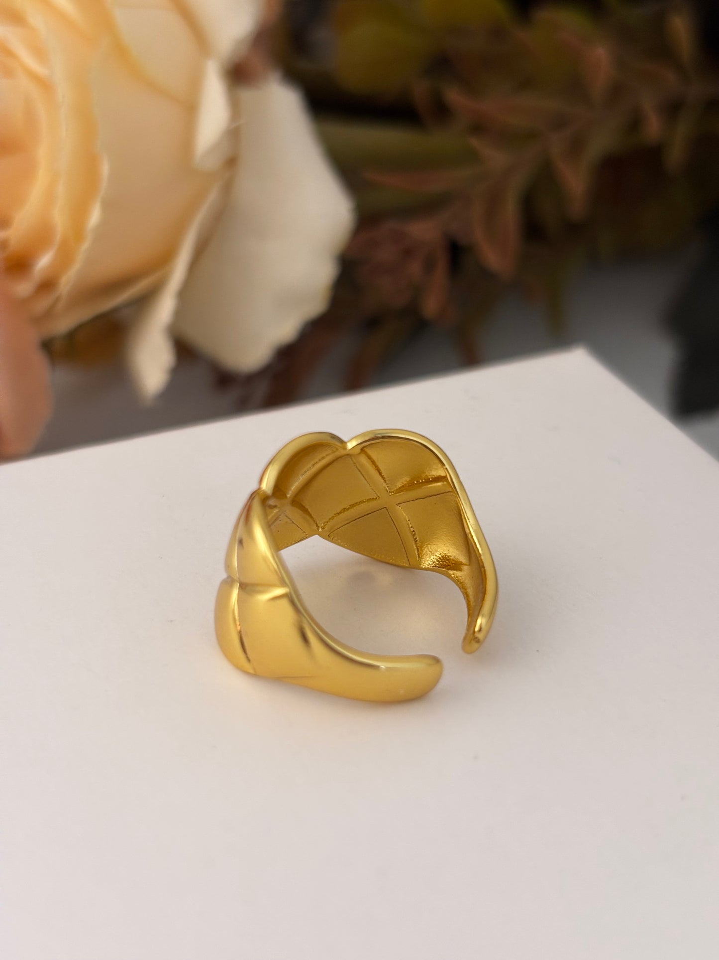Golden Whisper Statement Ring
