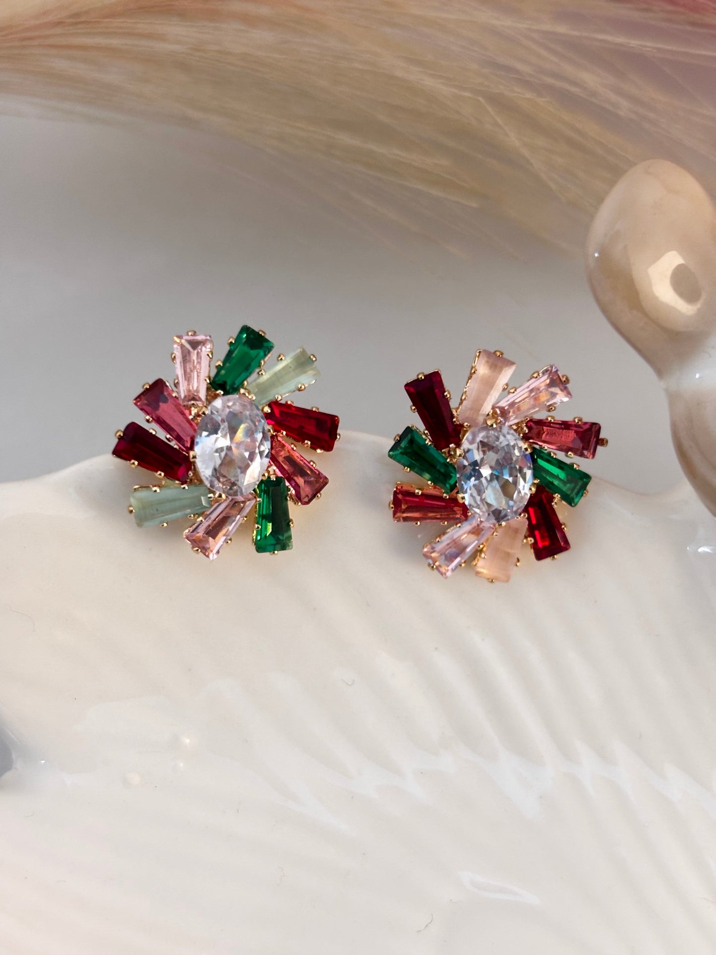 Colourburst Crystal Stud Earrings