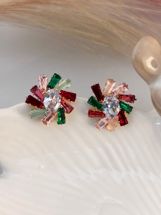 Colourburst Crystal Stud Earrings