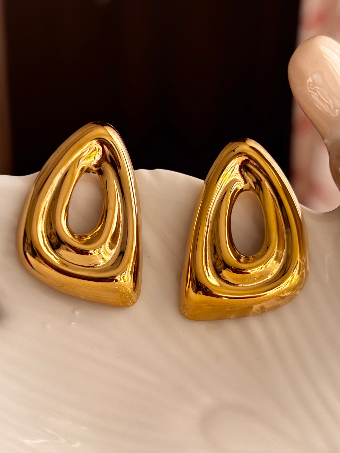 Maribella Stud Earrings 18k Gold Plated