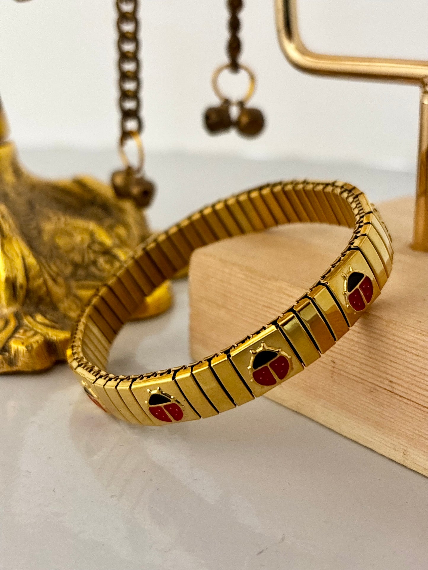 Ladybug Italian Charms Bracelet