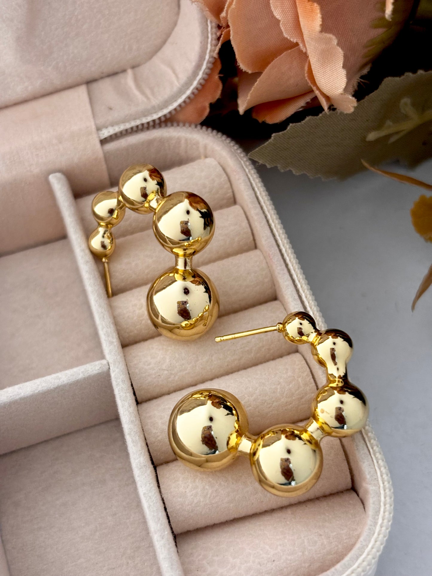 Mini Molten Hoops | 18kt Gold Plated Stainless Steel