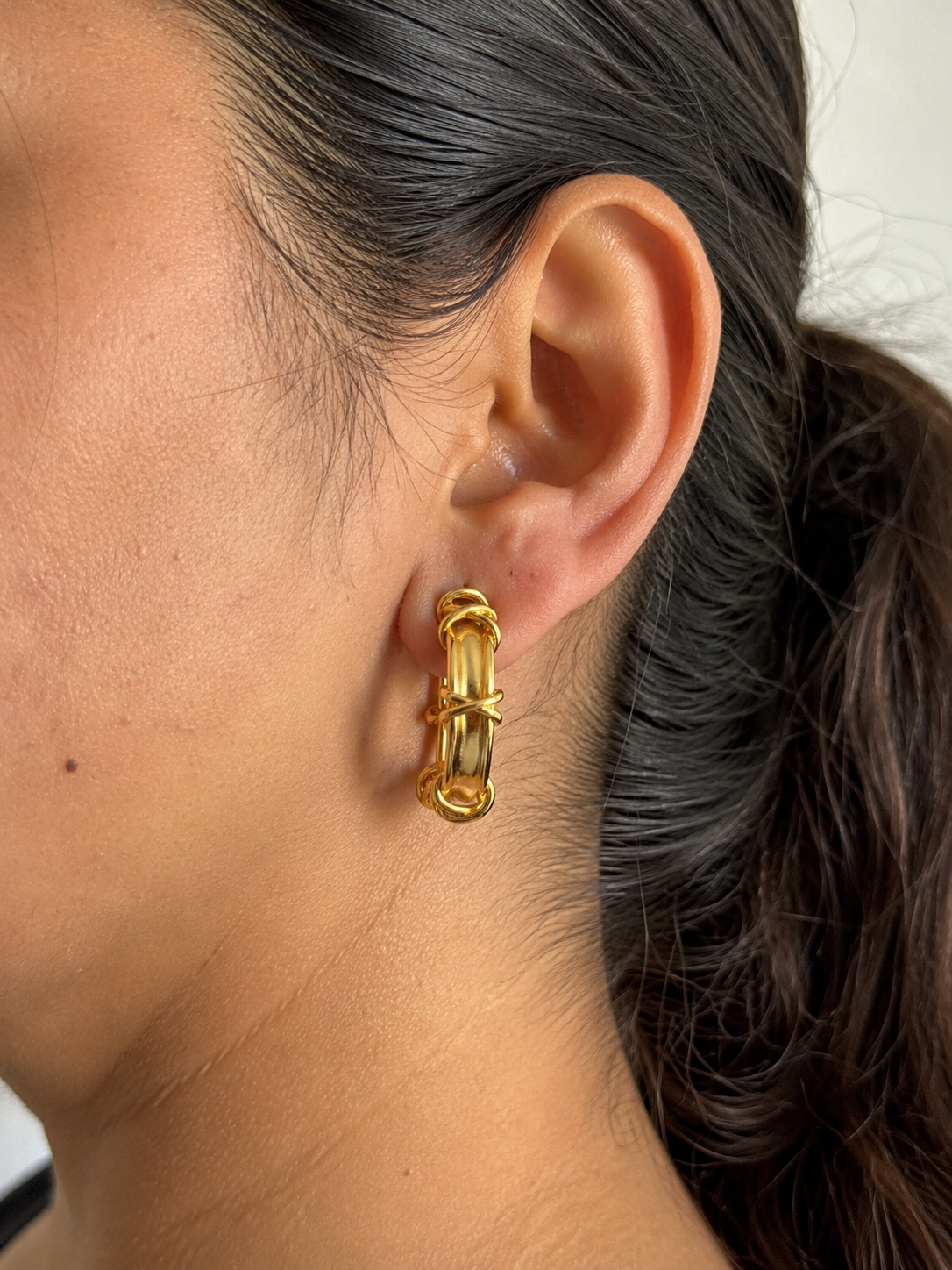 Classic Knot Hoops | 18k Gold Plated