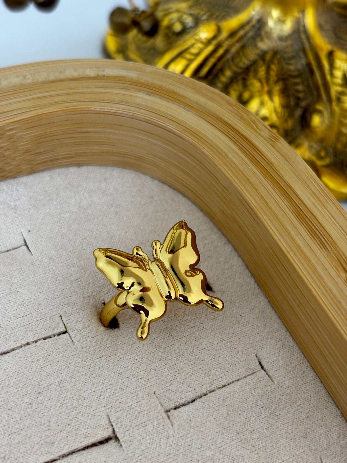 Golden Butterfly | Anti Tarnish Gold Plated Ring