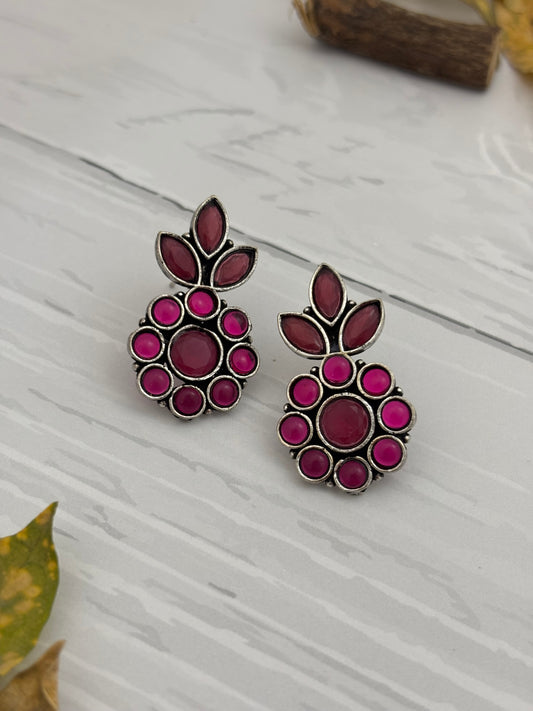 Gulnaaz Earring (Rani Pink)