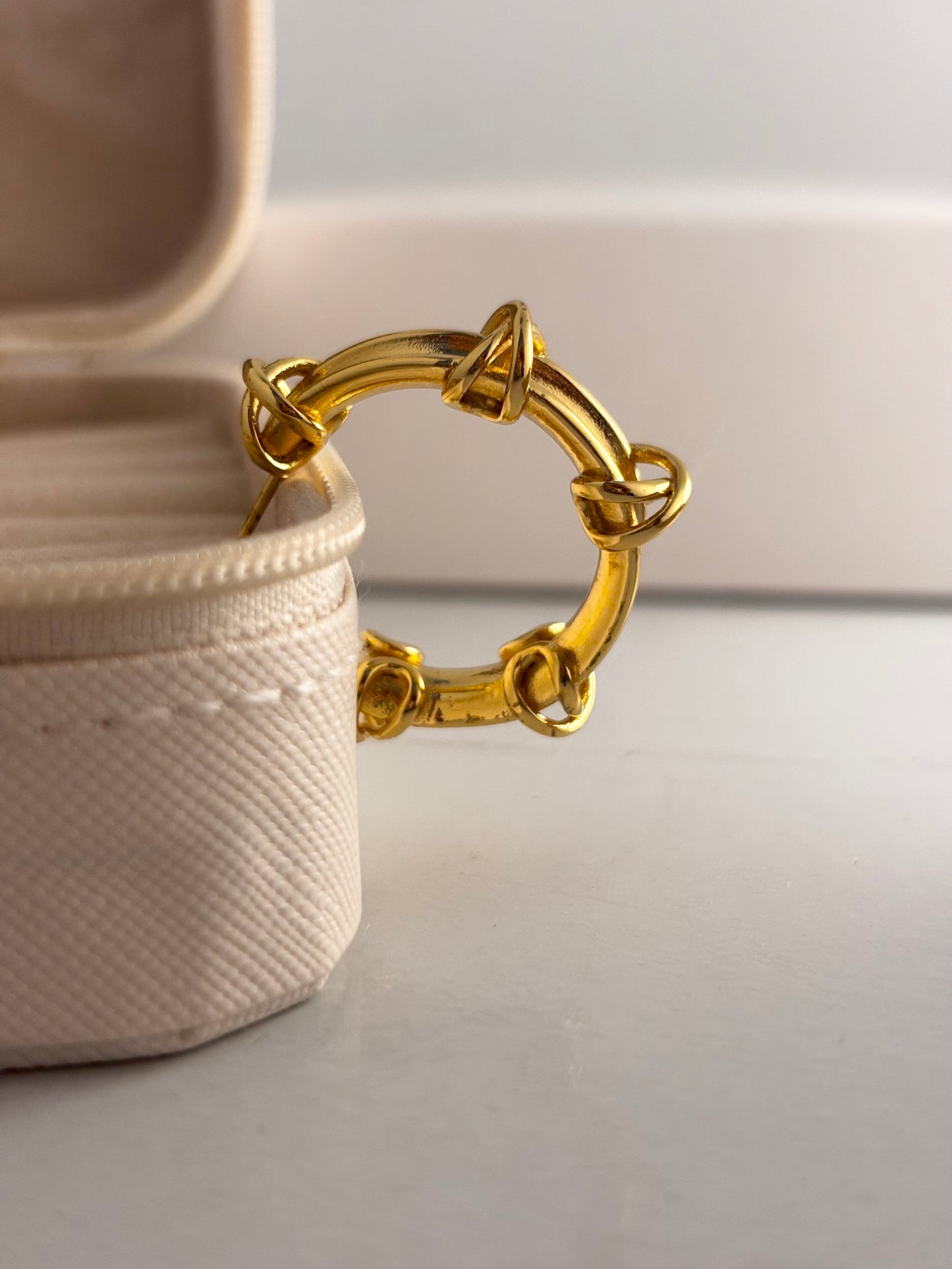 Classic Knot Hoops | 18k Gold Plated