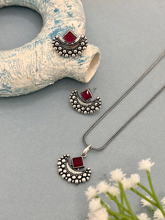 Chandralekha Jewellery Set (Red)