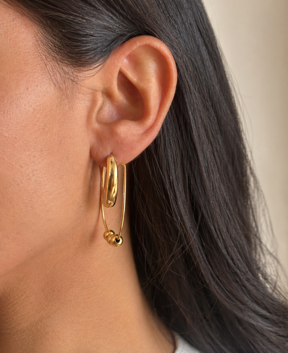 Luxe Triple Ball Hoops | Anti Tarnish - Gold Plated