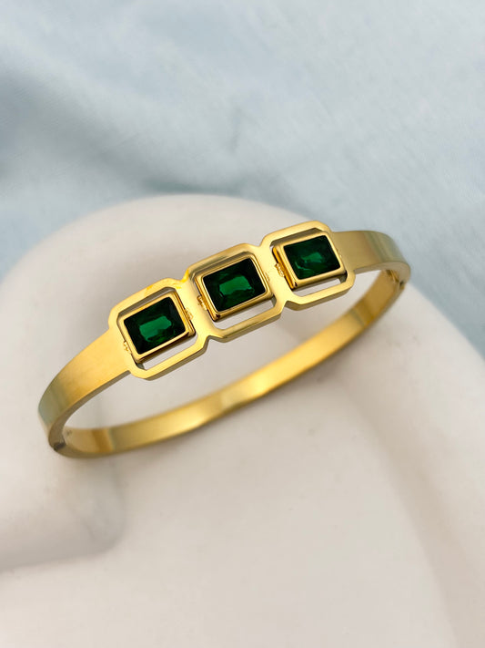 Ember Jade Bangle Bracelet