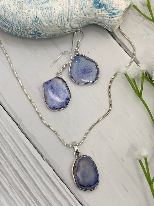 Aranya - Natural Stones Jewellery Set (Blue)