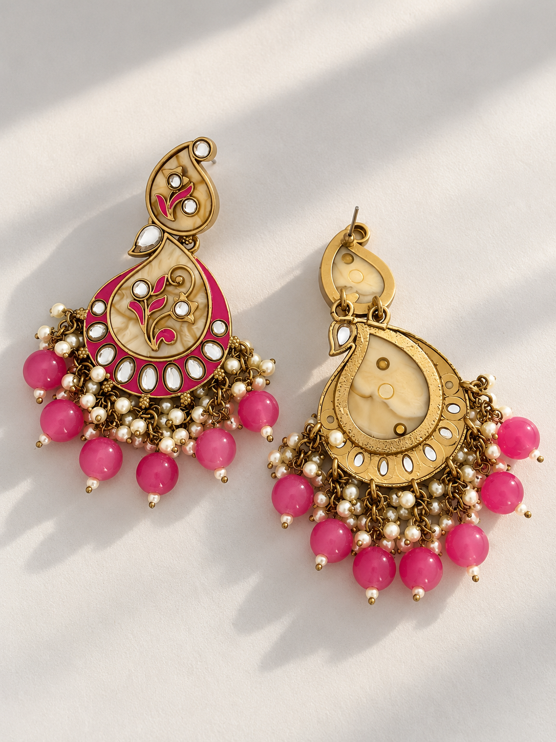 Jheelkamal Ethnic Jhumka (Pink)