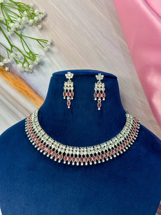 Regal Radiance Necklace Set (Red)