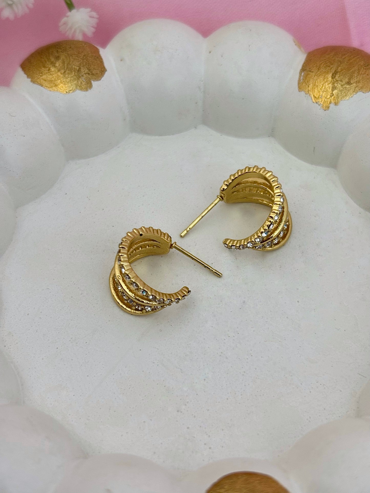 Golden Aura Huggie Hoops