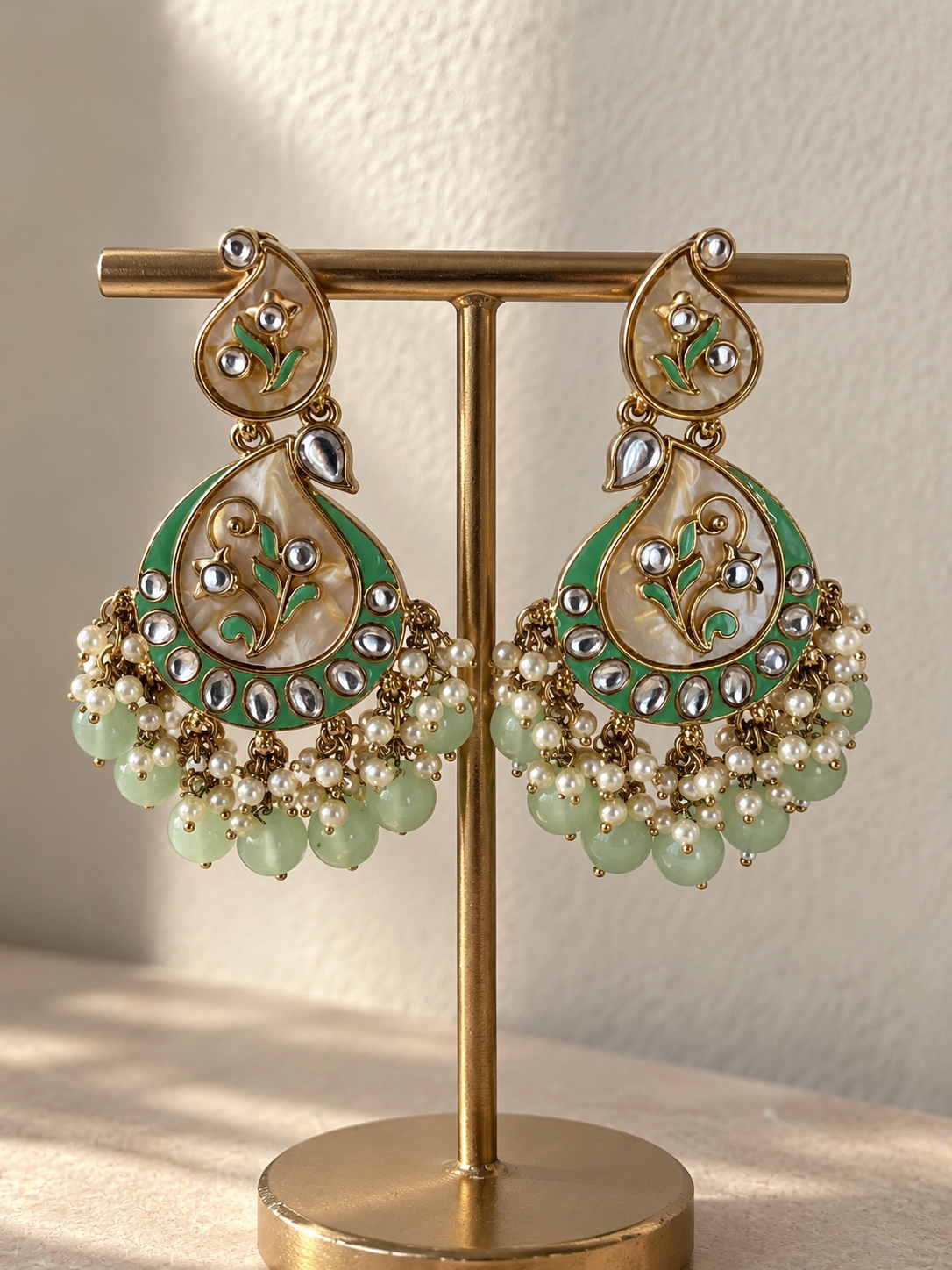 Jheelkamal Ethnic Jhumka (Green)