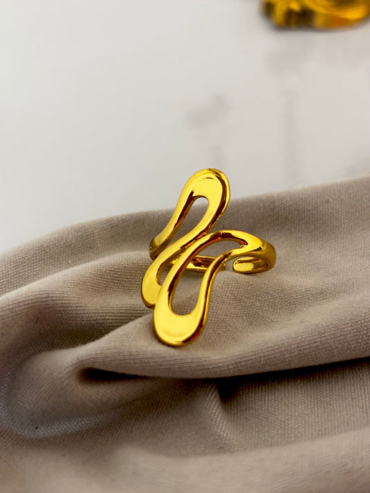 Silken Wave | Anti Tarnish Gold Plated Ring