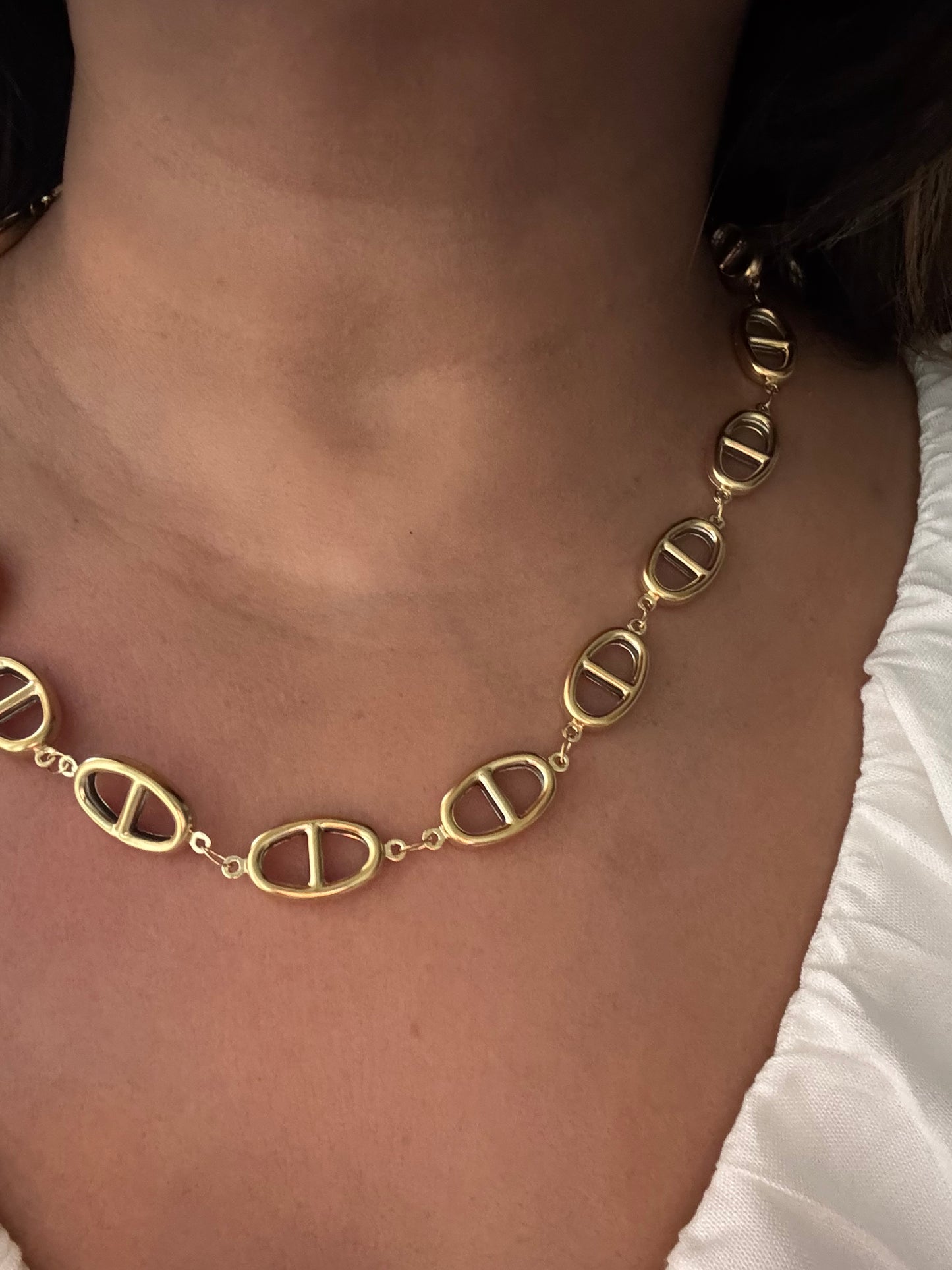 Golden Link Muse Necklace | Light weight & Anti Tarnish