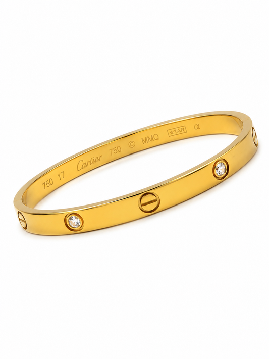 Cartier Inspired Love Band Bracelet | 18kt Gold Plated |